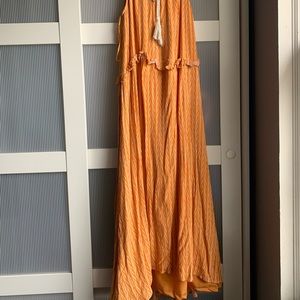 Orange and white Shop Talulah maxi dress with adjustable robe straps